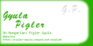 gyula pigler business card